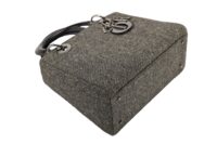 111. Lady Dior Medium, Grey Tweed, Silver Hardware9