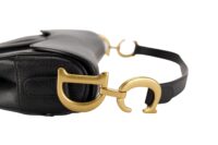 115. Dior Black Saddle Bag, Gold Hardware11