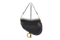 115. Dior Black Saddle Bag, Gold Hardware4