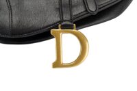 115. Dior Black Saddle Bag, Gold Hardware6