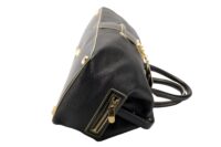 117. Louis Vuitton Black Leather Suhali Tote Bag, Gold Hardware12