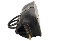 117. Louis Vuitton Black Leather Suhali Tote Bag, Gold Hardware13