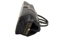 117. Louis Vuitton Black Leather Suhali Tote Bag, Gold Hardware14