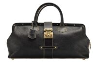 117. Louis Vuitton Black Leather Suhali Tote Bag, Gold Hardware2