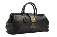 117. Louis Vuitton Black Leather Suhali Tote Bag, Gold Hardware3