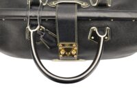 117. Louis Vuitton Black Leather Suhali Tote Bag, Gold Hardware8