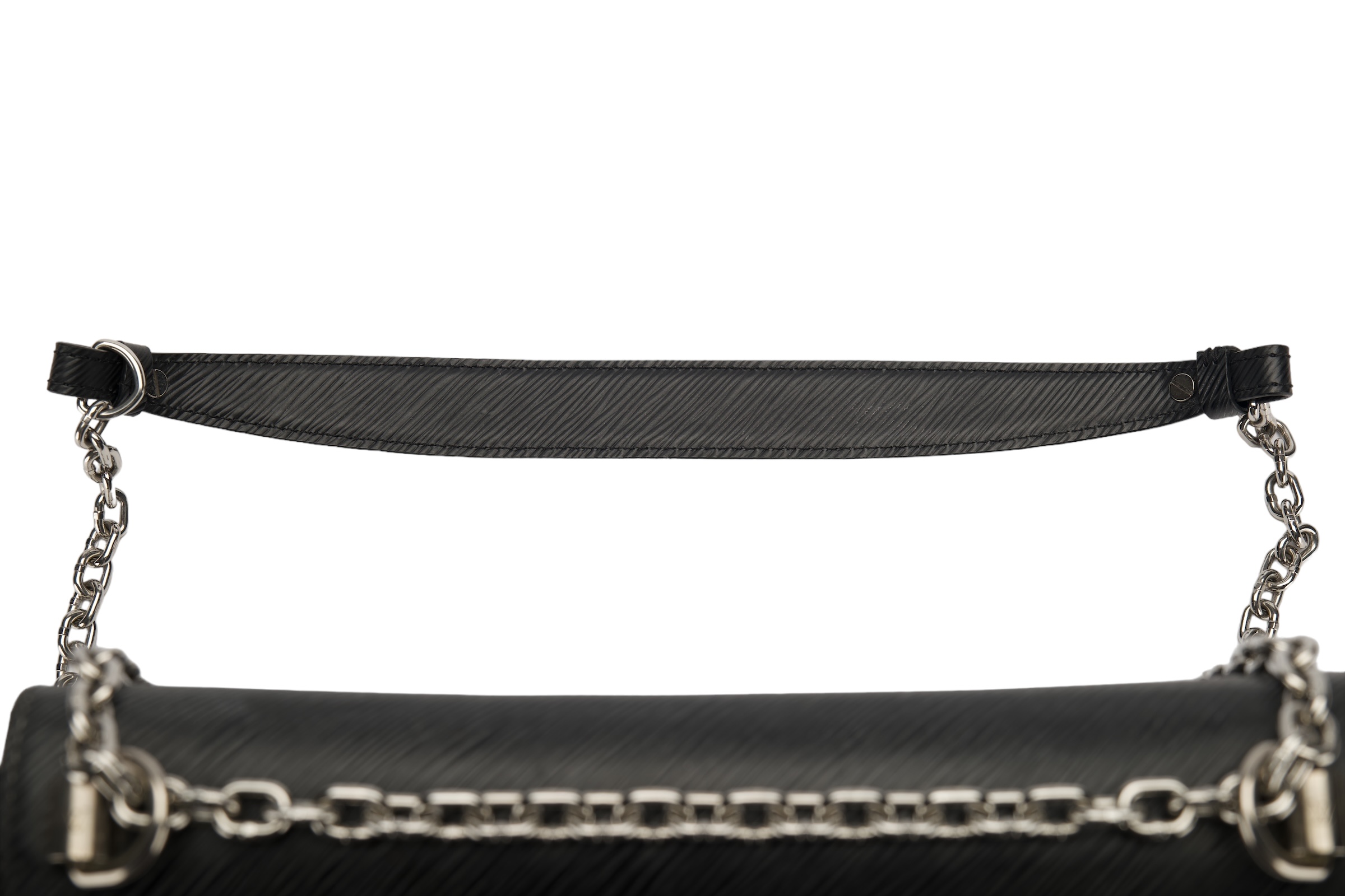 Louis Vuitton Twist MM Bag, Black Epi Leather, Silver