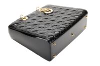 122. Lady Dior, Black Patent Leather, Large, Gold Hardware10