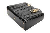 122. Lady Dior, Black Patent Leather, Large, Gold Hardware11