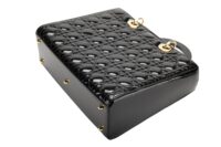 122. Lady Dior, Black Patent Leather, Large, Gold Hardware13
