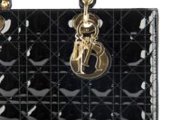 122. Lady Dior, Black Patent Leather, Large, Gold Hardware14