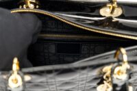 122. Lady Dior, Black Patent Leather, Large, Gold Hardware20