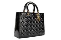 122. Lady Dior, Black Patent Leather, Large, Gold Hardware3