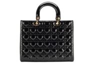 122. Lady Dior, Black Patent Leather, Large, Gold Hardware6