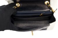 126. Chanel Black, White Vintage Mademoiselle Single Flap, Gold Hardware21