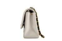 126. Chanel Black, White Vintage Mademoiselle Single Flap, Gold Hardware6