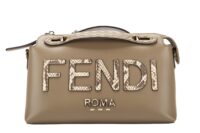128. Fendi By The Way Tote Bag, Python Print Logo, Gold Hardware1