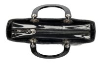 130. Lady Dior, Black Patent Leather, Large, Silver Hardware11