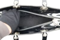 130. Lady Dior, Black Patent Leather, Large, Silver Hardware13