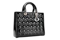 130. Lady Dior, Black Patent Leather, Large, Silver Hardware2