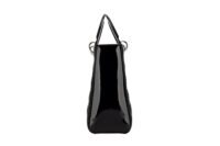 130. Lady Dior, Black Patent Leather, Large, Silver Hardware2.5