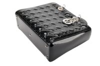 130. Lady Dior, Black Patent Leather, Large, Silver Hardware8
