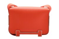 134. Hermes Geta Bag, Red, Palladium Hardware4
