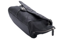 87. Chanel Leather Handbag, Black, Silver Hardware10
