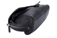 87. Chanel Leather Handbag, Black, Silver Hardware9