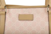 0175. Gucci Pink Canvas Tote, Silver Hardware7