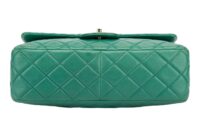 0180. Chanel Classic Single Flap, Green Lambskin Leather, Gold Hardware7