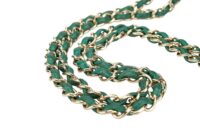 0180. Chanel Classic Single Flap, Green Lambskin Leather, Gold Hardware9