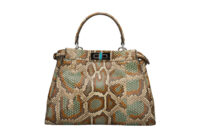 0182. Fendi Peekaboo, Python Handbag, Silver hardware1