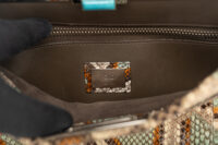 0182. Fendi Peekaboo, Python Handbag, Silver hardware11