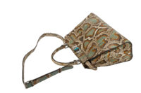 0182. Fendi Peekaboo, Python Handbag, Silver hardware9
