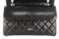 0186. Chanel Black Quilted Caviar Leather, Shoulder Bag, Silver Hardware10