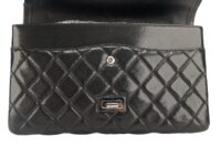 0186. Chanel Black Quilted Caviar Leather, Shoulder Bag, Silver Hardware12