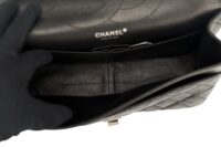 0186. Chanel Black Quilted Caviar Leather, Shoulder Bag, Silver Hardware15