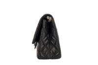 0186. Chanel Black Quilted Caviar Leather, Shoulder Bag, Silver Hardware5