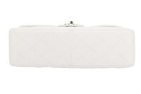 0187. Chanel, Timeless Classique, White, Leather, Crossbody Bag, Silver Hardware9