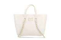 0189. Chanel White Bullskin, Ring My Tote, Handbag, Gold Hardware1