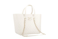 0189. Chanel White Bullskin, Ring My Tote, Handbag, Gold Hardware2
