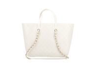 0189. Chanel White Bullskin, Ring My Tote, Handbag, Gold Hardware4