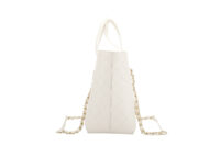 0189. Chanel White Bullskin, Ring My Tote, Handbag, Gold Hardware5