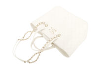0189. Chanel White Bullskin, Ring My Tote, Handbag, Gold Hardware7