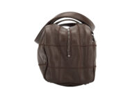 0191. Chanel, Choco Bar, Brown Leather Handbag, Silver Hardware4