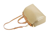 0195. Louis Vuitton Beige Brea Patent Leather Handbag, Gold Hardware