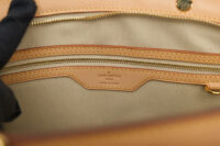 0195. Louis Vuitton Beige Brea Patent Leather Handbag, Gold Hardware