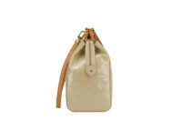 0195. Louis Vuitton Beige Brea Patent Leather Handbag, Gold Hardware