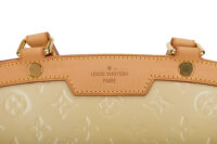 0195. Louis Vuitton Beige Brea Patent Leather Handbag, Gold Hardware